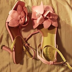 Pink flower heels